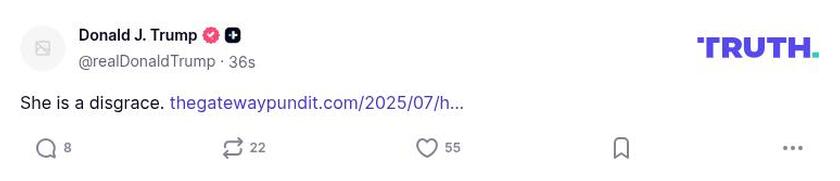 Post preview from Donald Trump