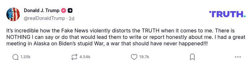 Post preview from Donald Trump