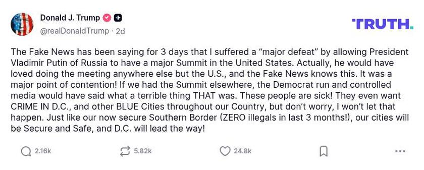 Post preview from Donald Trump