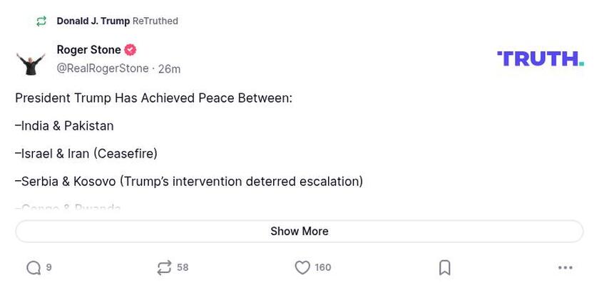 Post preview from Donald Trump