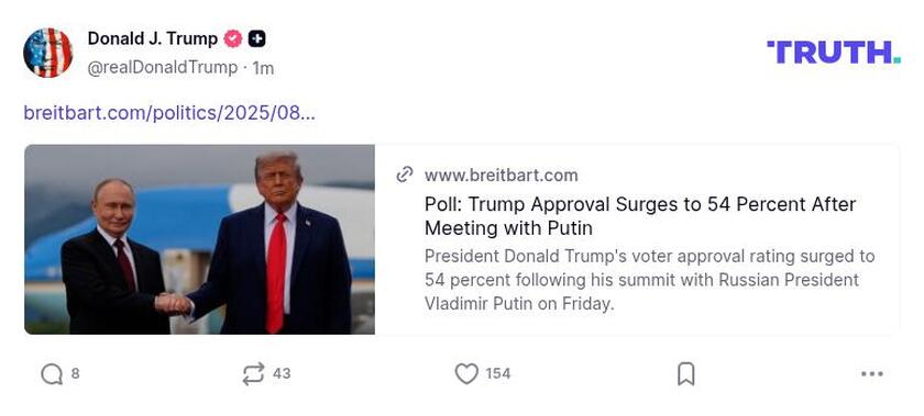 Post preview from Donald Trump