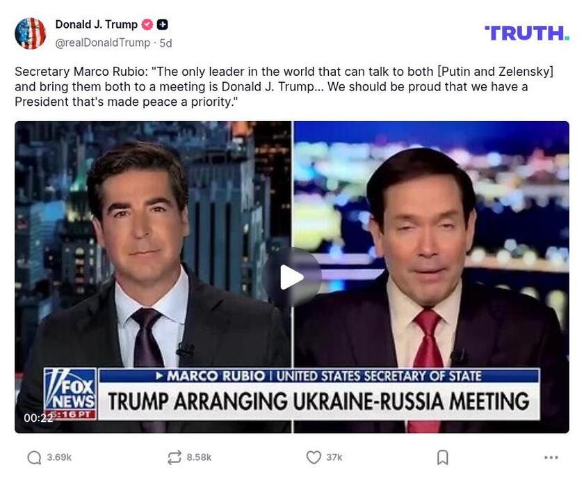 Post preview from Donald Trump