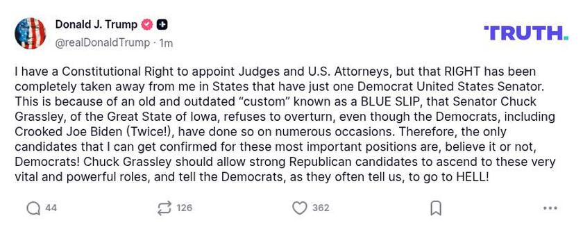 Post preview from Donald Trump