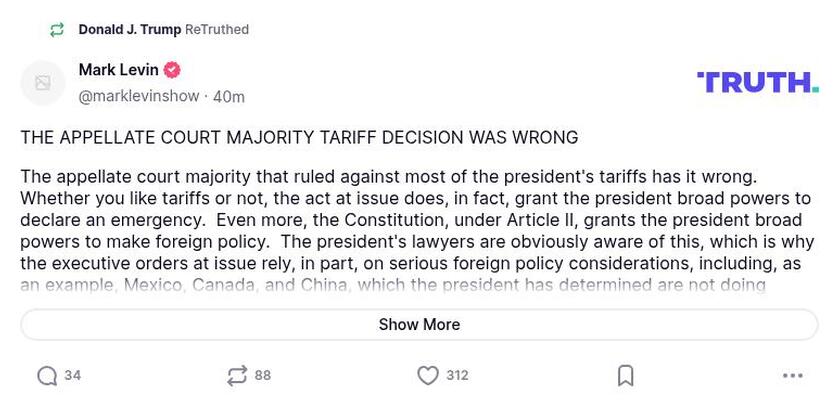 Post preview from Donald Trump