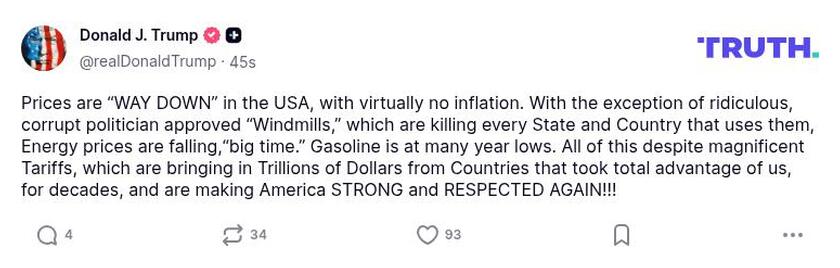 Post preview from Donald Trump