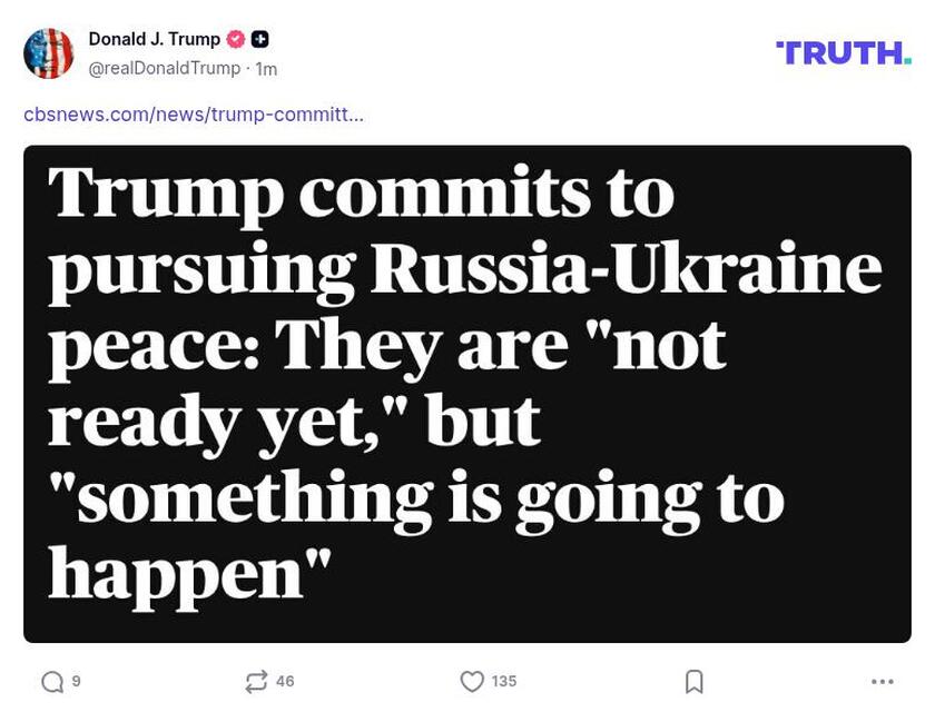 Post preview from Donald Trump