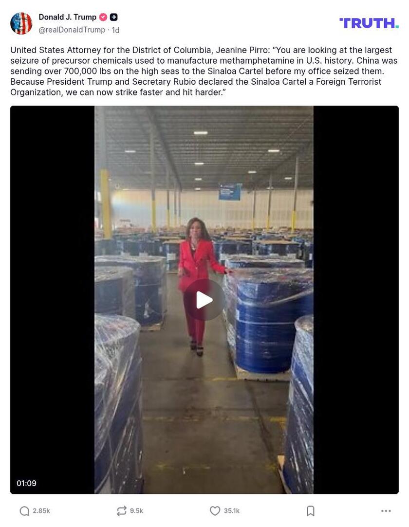 Post preview from Donald Trump