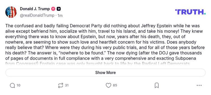 Post preview from Donald Trump