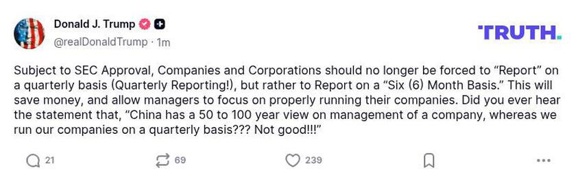 Post preview from Donald Trump