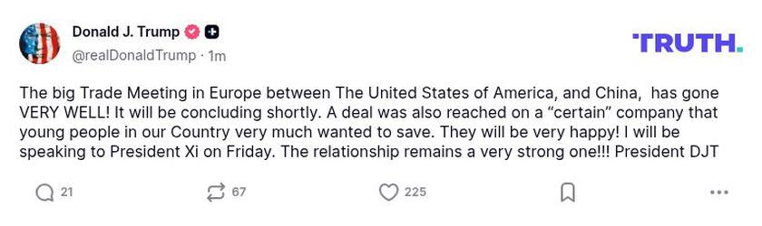 Post preview from Donald Trump