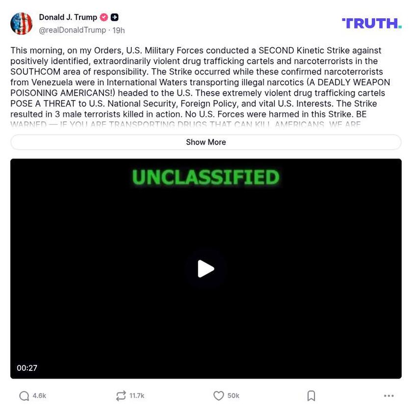 Post preview from Donald Trump