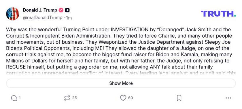 Post preview from Donald Trump