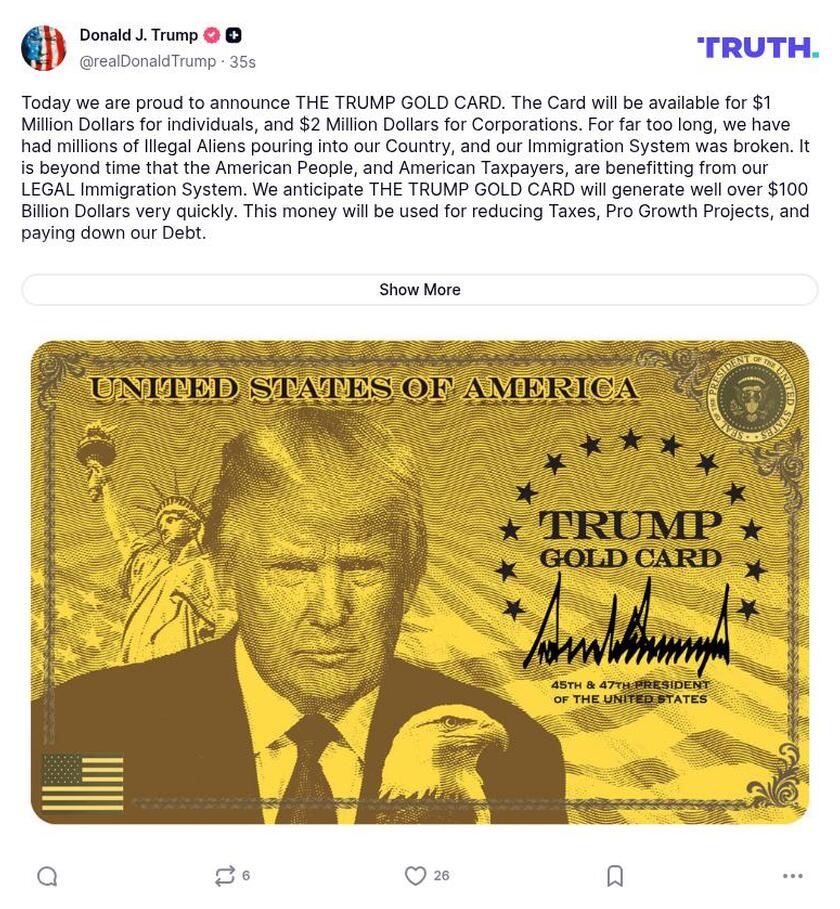 Post preview from Donald Trump