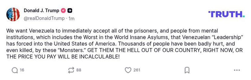 Post preview from Donald Trump