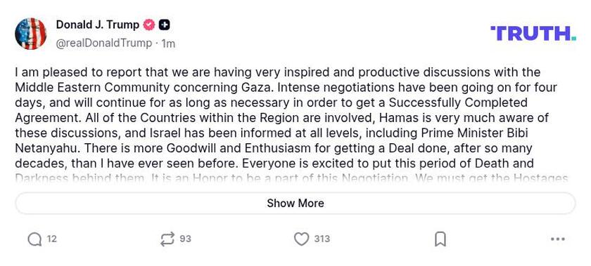 Post preview from Donald Trump