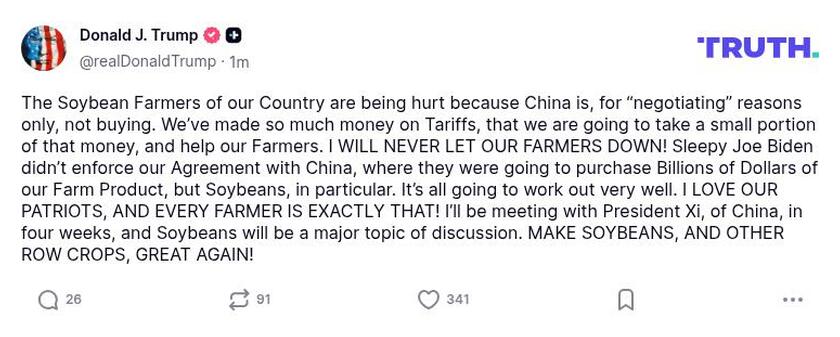 Post preview from Donald Trump