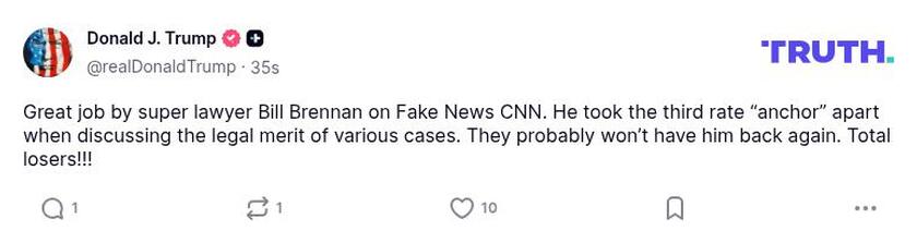 Post preview from Donald Trump