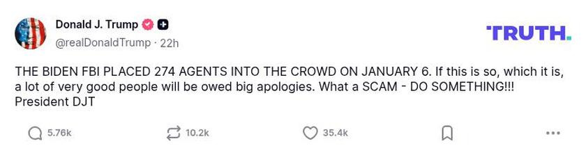 Post preview from Donald Trump