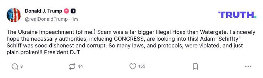 Post preview from Donald Trump