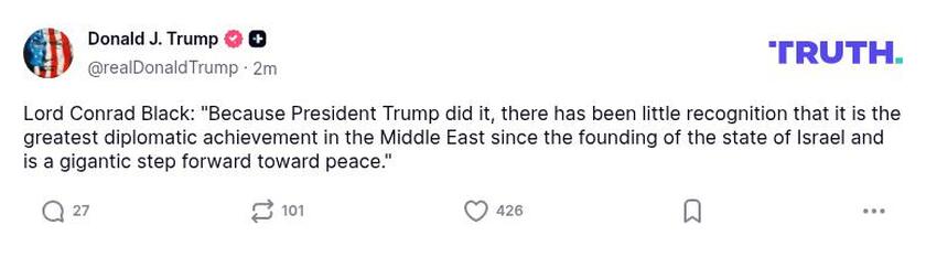 Post preview from Donald Trump