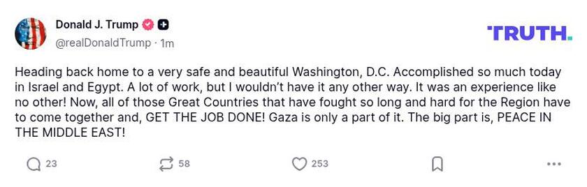 Post preview from Donald Trump