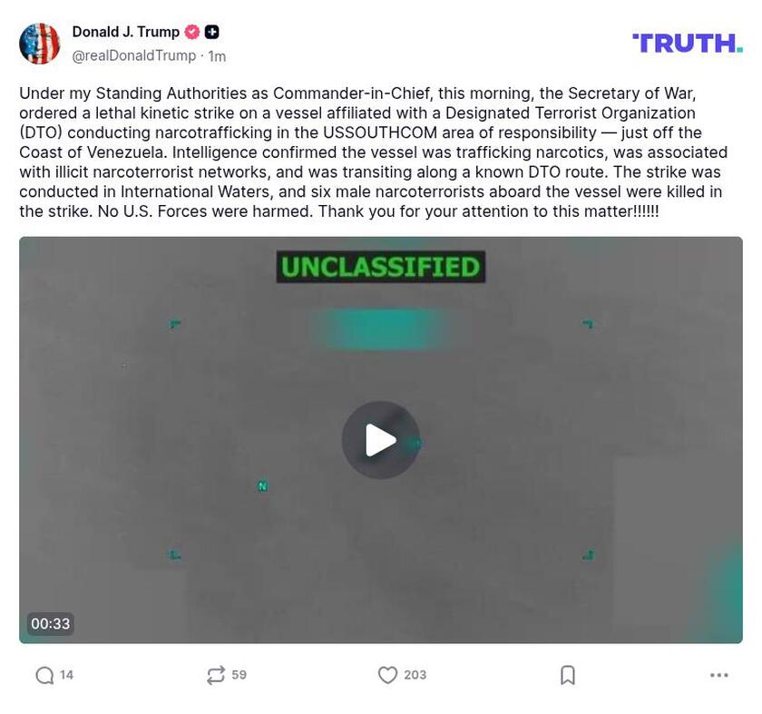 Post preview from Donald Trump