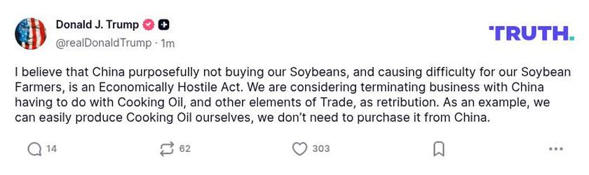 Post preview from Donald Trump