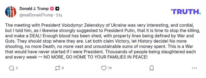 Post preview from Donald Trump