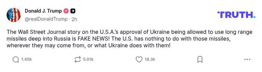 Post preview from Donald Trump