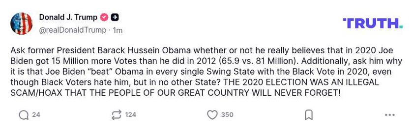 Post preview from Donald Trump