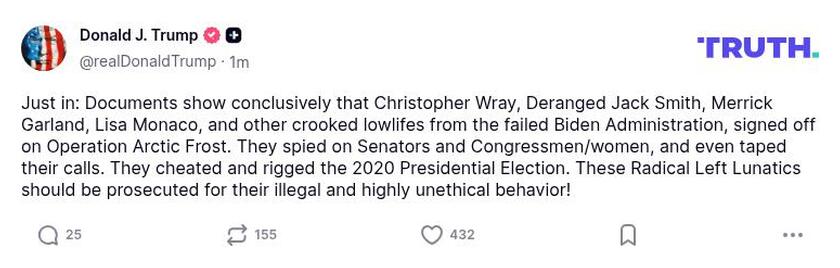 Post preview from Donald Trump