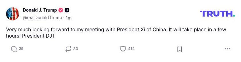 Post preview from Donald Trump