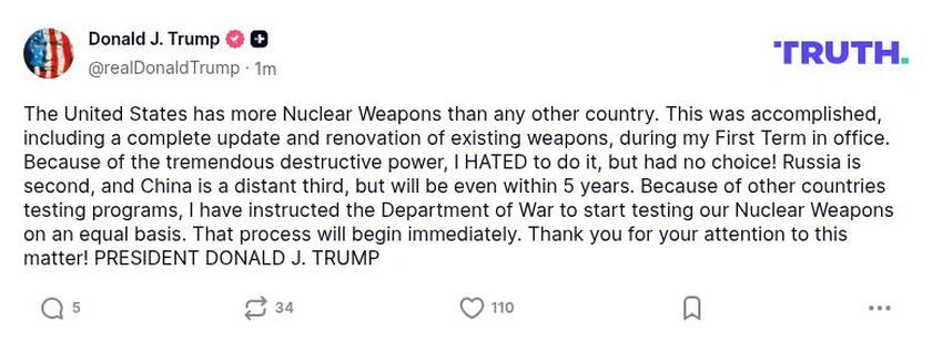 Post preview from Donald Trump