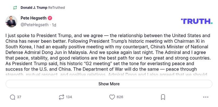 Post preview from Donald Trump