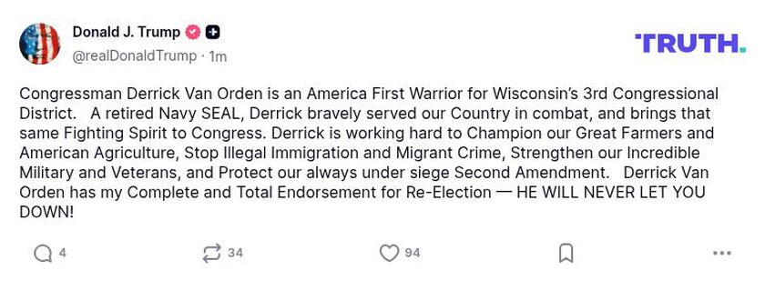 Post preview from Donald Trump