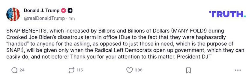 Post preview from Donald Trump