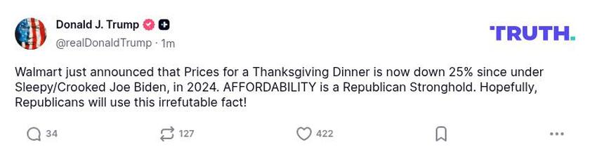 Post preview from Donald Trump