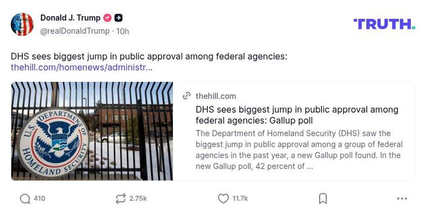 Post preview from Donald Trump