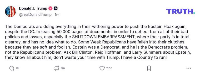 Post preview from Donald Trump