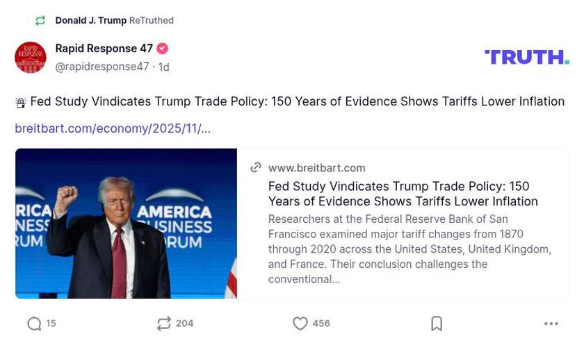 Post preview from Donald Trump