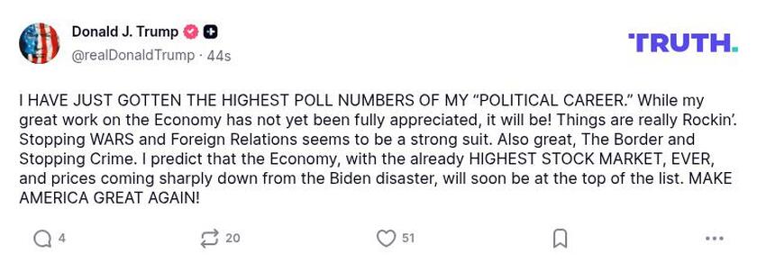 Post preview from Donald Trump