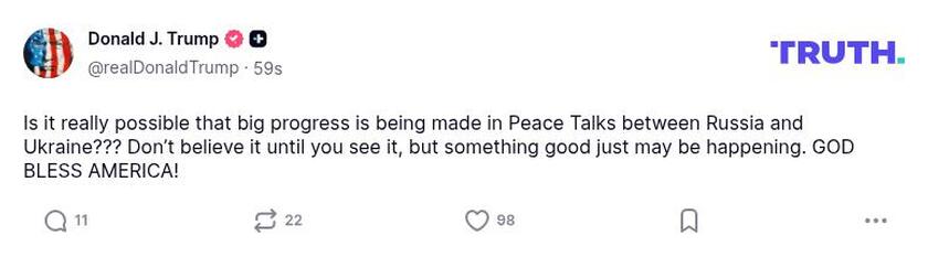 Post preview from Donald Trump