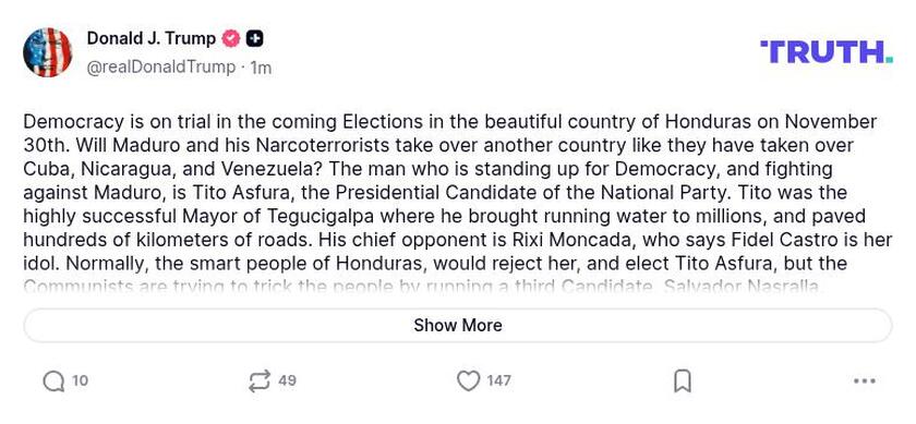 Post preview from Donald Trump