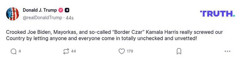 Post preview from Donald Trump