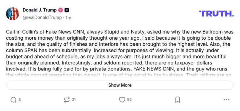 Post preview from Donald Trump