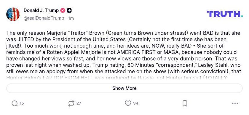 Post preview from Donald Trump