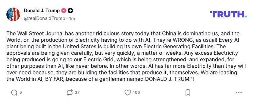 Post preview from Donald Trump