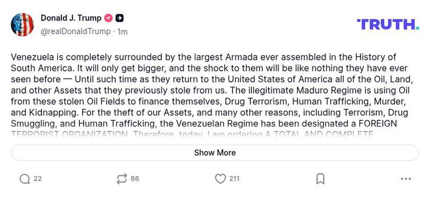 Post preview from Donald Trump