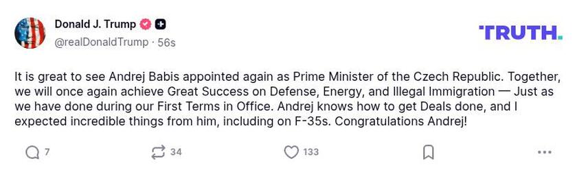 Post preview from Donald Trump