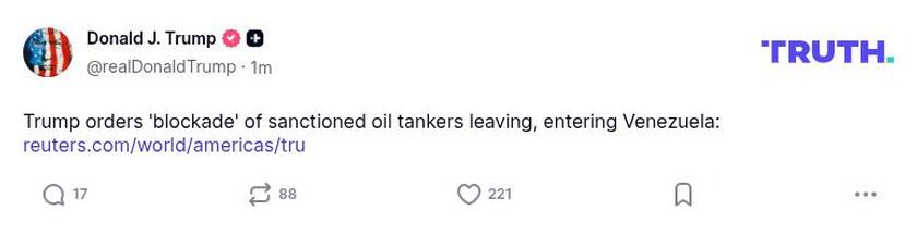 Post preview from Donald Trump